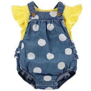 Baby Girls Carter's 2-Piece Tee & Bubble Romper Set Size 3 months  NWT